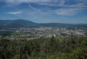 Villach von der Auffahrt zum Dobratsch