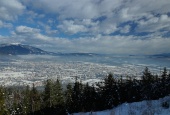 Villach im Winter vom Dobratsch gesehen