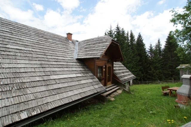 Hütte mit Hund-Aussenansicht PBF00198